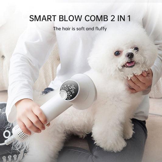 Smart Pet Hair Dryer Dog Golden Retriever Cat Grooming Hairdressing Blow & Comb Silent No Harm Pet Cleaning Supplies Pet Product