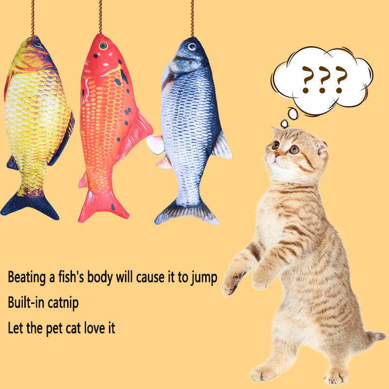 Electric Fish Will Jump, Simulating Fish Glow, Charging, Rocking Fish, Playing Cat Pet Toy