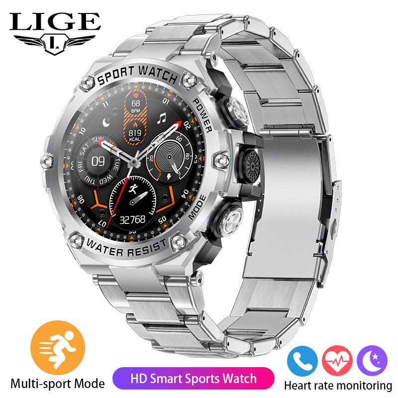 LIGE Outdoor Sport Smart Watch Men 800mAh Long Life Battery With Blood Pressure And Long Battery With Magnetic Charging - Choice Store