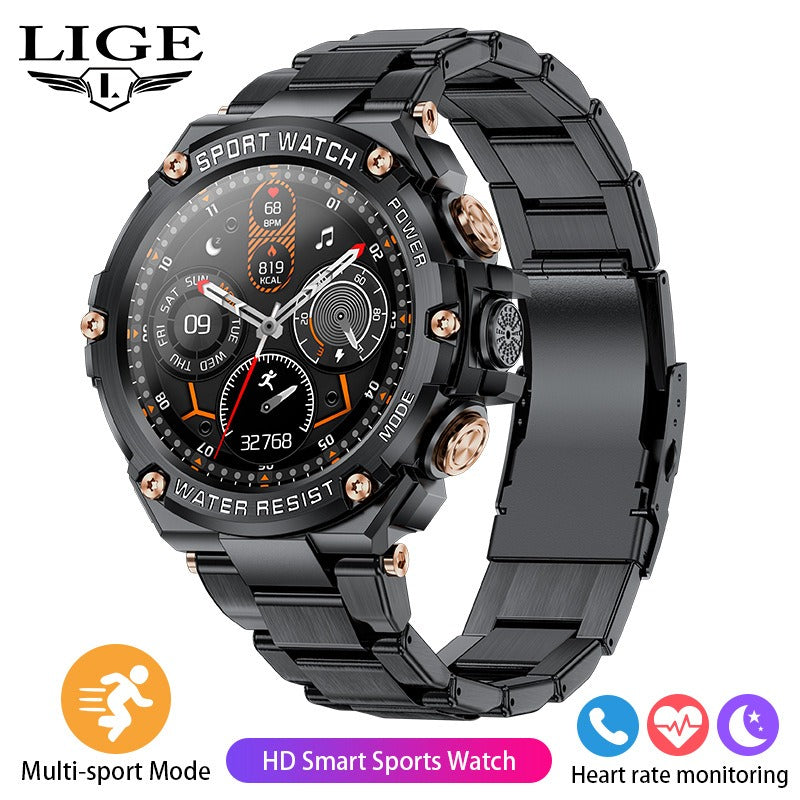 LIGE Outdoor Sport Smart Watch Men 800mAh Long Life Battery With Blood Pressure And Long Battery With Magnetic Charging - Choice Store