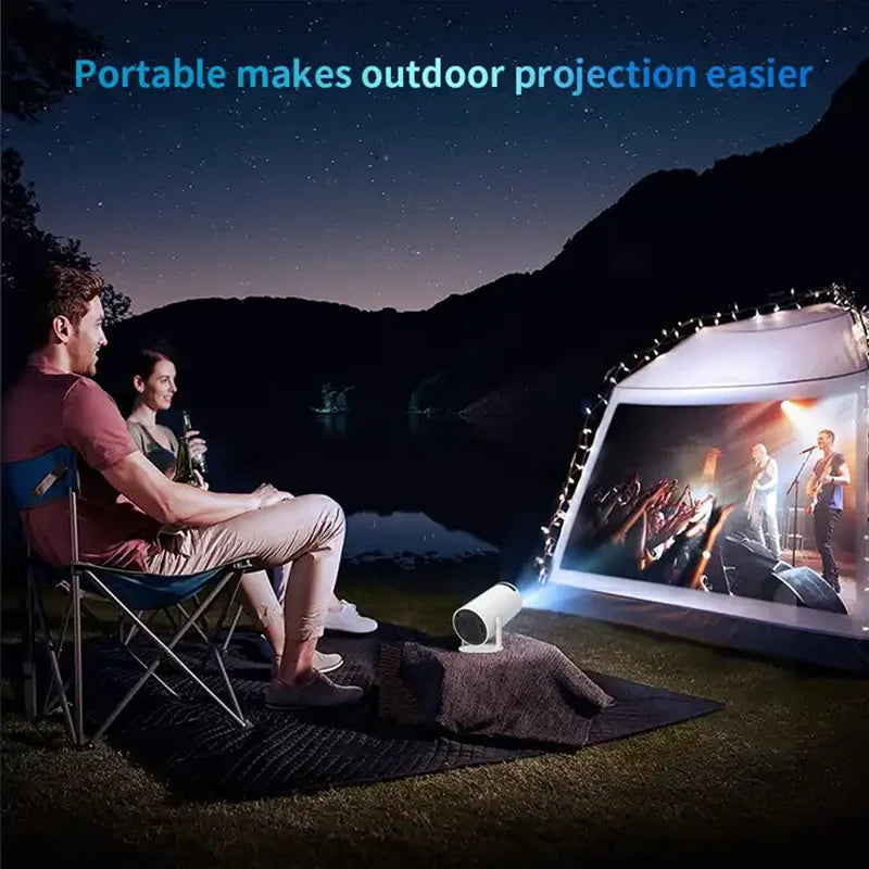 New HY300 Smart Portable Projector Quad Core Android 11 Dual WIFI LCD 4K Video 720P Home Theater Projector 4K Projectors - Choice Store