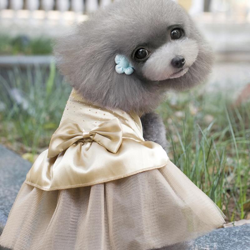 Pet Cat Dog Tutu Dress Rhinestone Bowknot Puppy Princess Dress Party Dog Dress Wedding Dress Pet Clothes - Choice Store