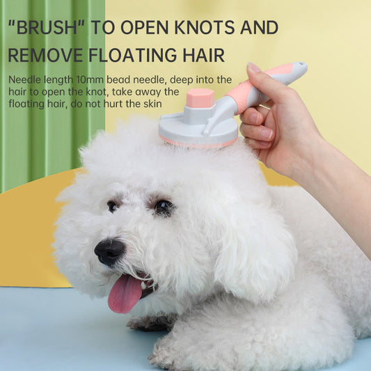 Pet Grooming Brush Self Cleaning Automatically Dog Cat Slicker Brush Remove Dog Hairs Pet Comb - Choice Store