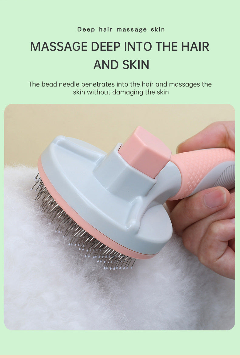 Pet Grooming Brush Self Cleaning Automatically Dog Cat Slicker Brush Remove Dog Hairs Pet Comb - Choice Store