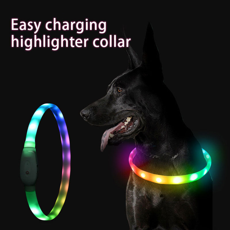 Pet Luminous Collar Pet Collar Usb Charging Diy Dog Luminous Collar Led Neck Collar Safe Dog Walking - Choice Store